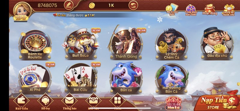 Chọn vào game săn cá